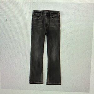 A&F High-Rise Ankle Flare Black Jeans Sz 28